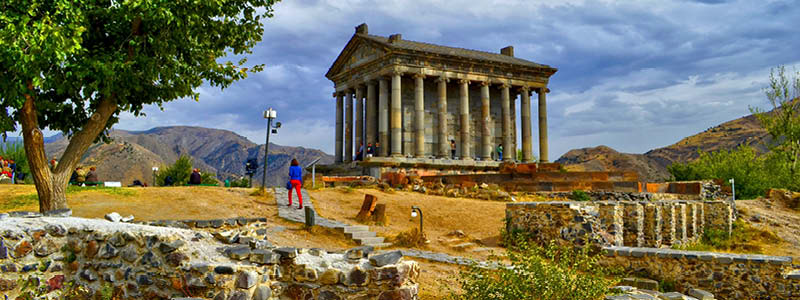 Templet i Garni, Armenien.